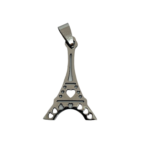 Dije Acero Torre Eiffel Corazones