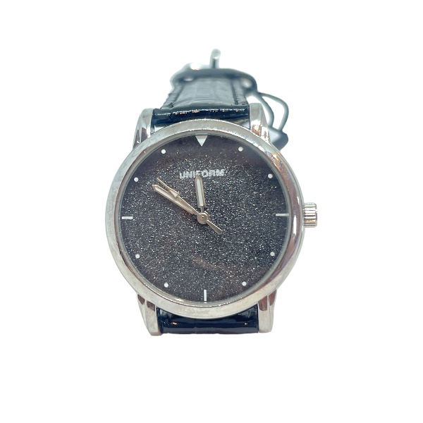 Reloj Negro Brillo Gris