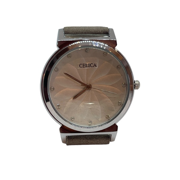 Reloj Flor Beige