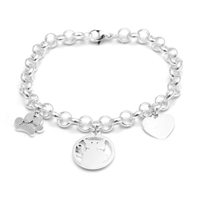 Pulsera Acero Blanco Cat Love