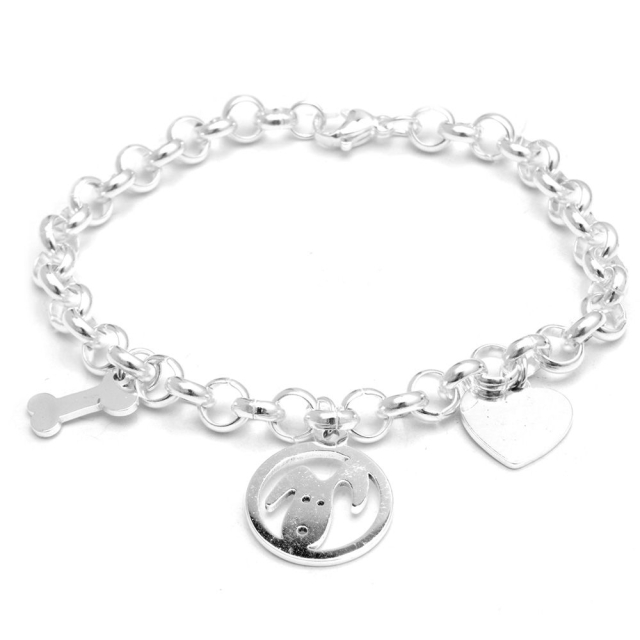 pulsera acero blanco perrito