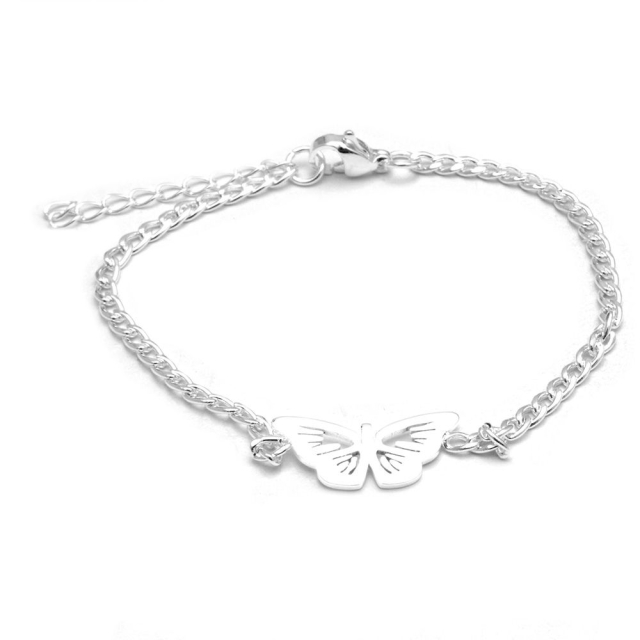 pulsera acero blanco mariposa