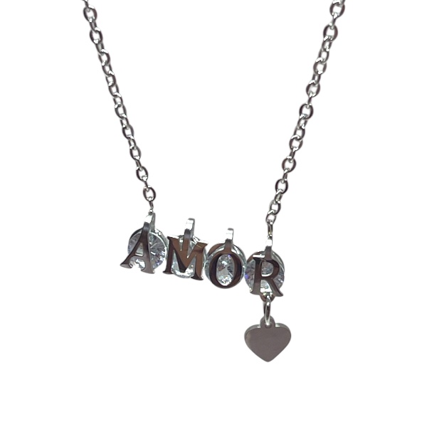 Collar Acero AMOR Cubics