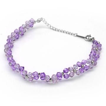 Pulsera flor violeta