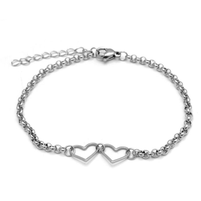 Pulsera dos corazones