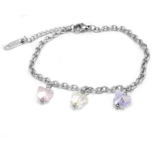 Pulsera mariposa cristal