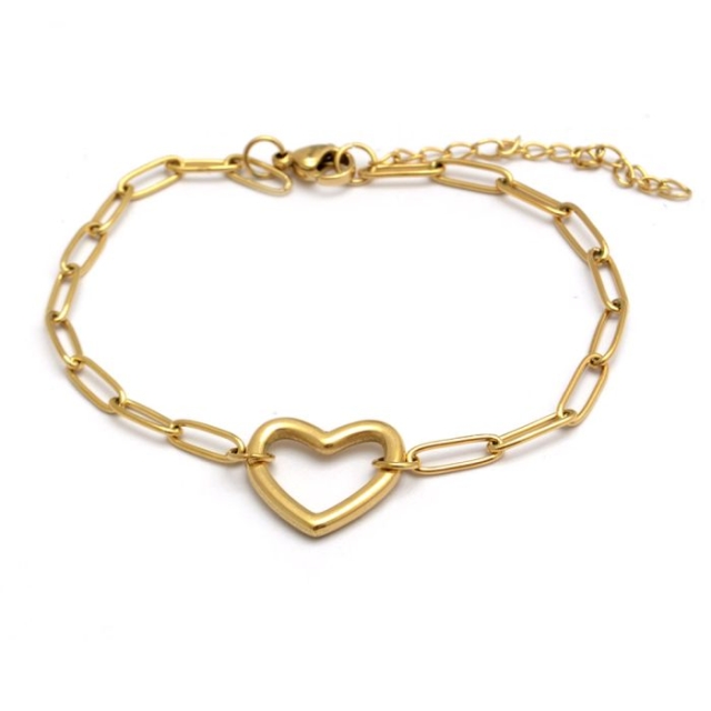 pulsera corazon calado