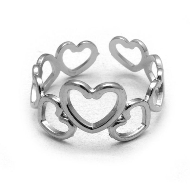 Anillo corazon calado