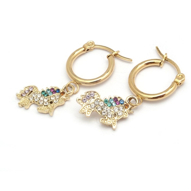 Aro dorado unicornio multicolor