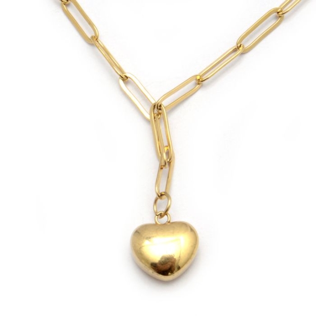 Conjunto Dorado Corazón Inflado 45 A 50Cm