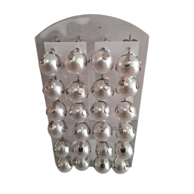 Blister x 12 aro perla engarzada n10