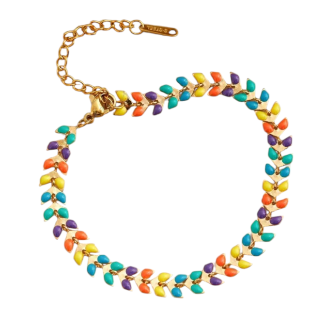 Pulsera acero dorado colores