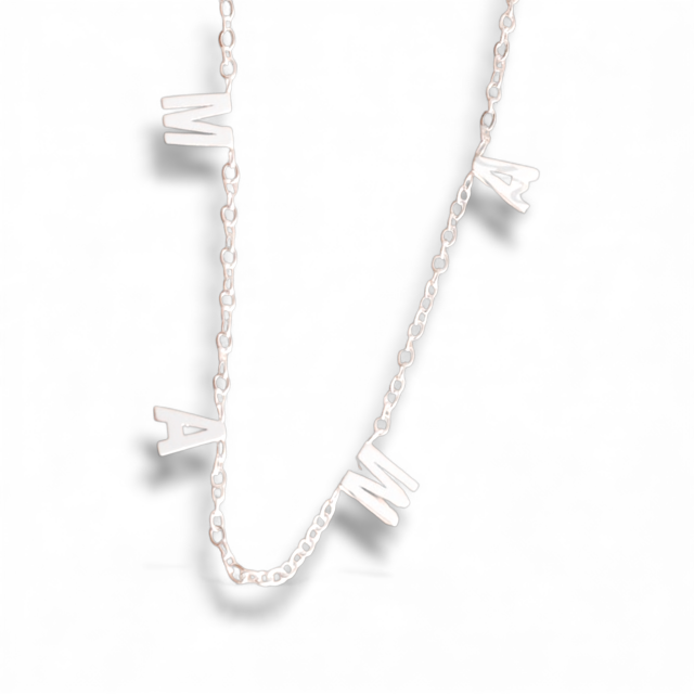 COLLAR ACERO BLANCO MAMÁ 