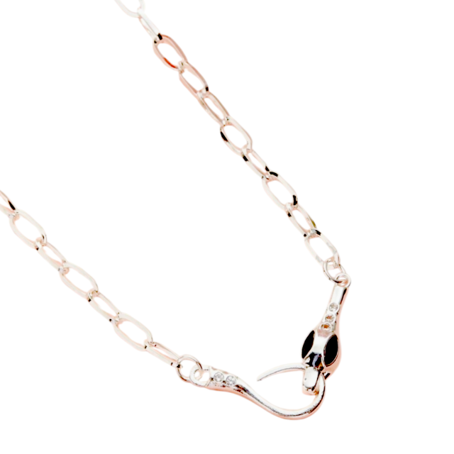 COLLAR ACERO BLANCO CIERRE COBRA