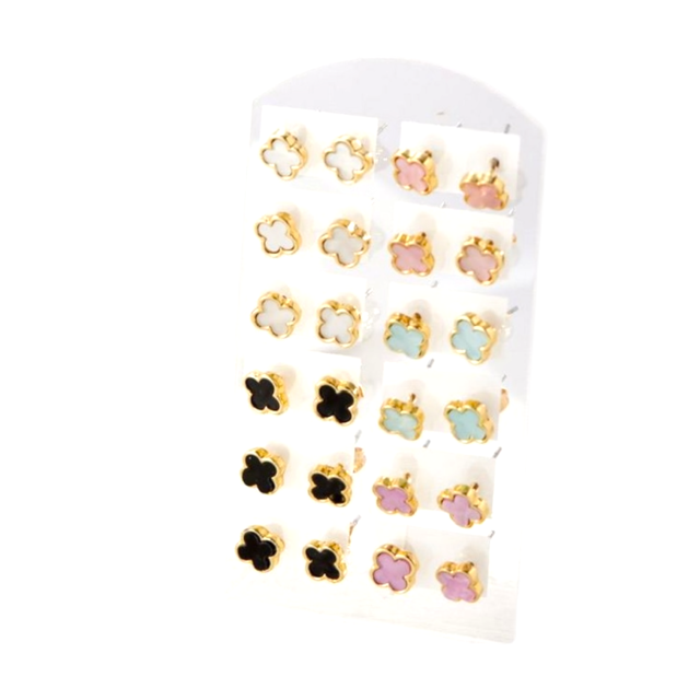 ARO BLÍSTER PASANTE ACERO DORADO FORMA FLOR TIPO NACAR 