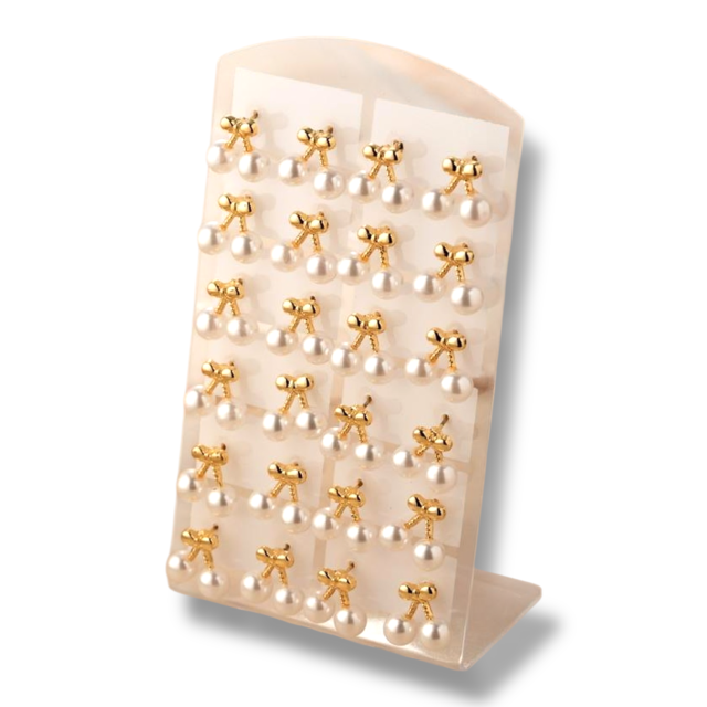 ARO BLÍSTER PASANTE ACERO DORADO CEREZA PERLA