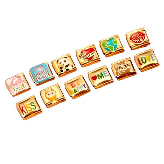 DIJES ACERO DORADO PULSERA ITALIANA X 12 UNIDADES