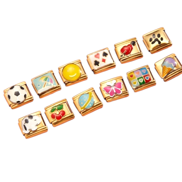 DIJES ACERO DORADO PULSERA ITALIANA  X 12 UNIDADES