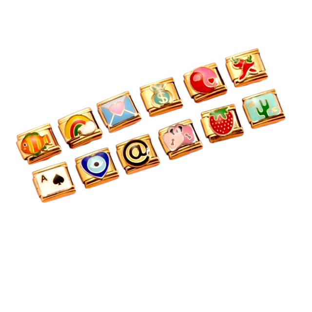 DIJES ACERO DORADO PULSERA ITALIANA X 12 UNIDADES