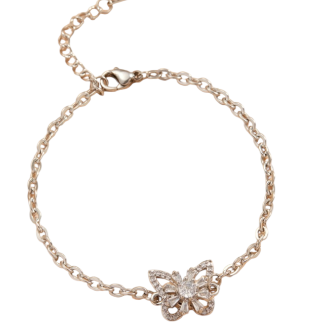 PULSERA ACERO DIJE GIRATORIO MARIPOSA