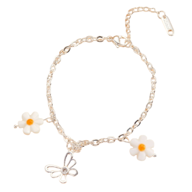 PULSERA ACERO BLANCO DIJES MARGARITA 