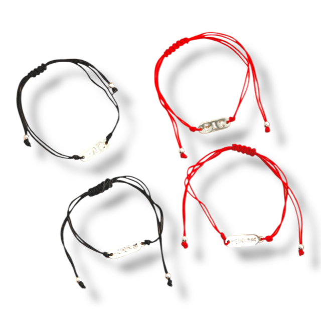 PULSERA ACERO HILO DIJE AMOR PAZ PACK X 12