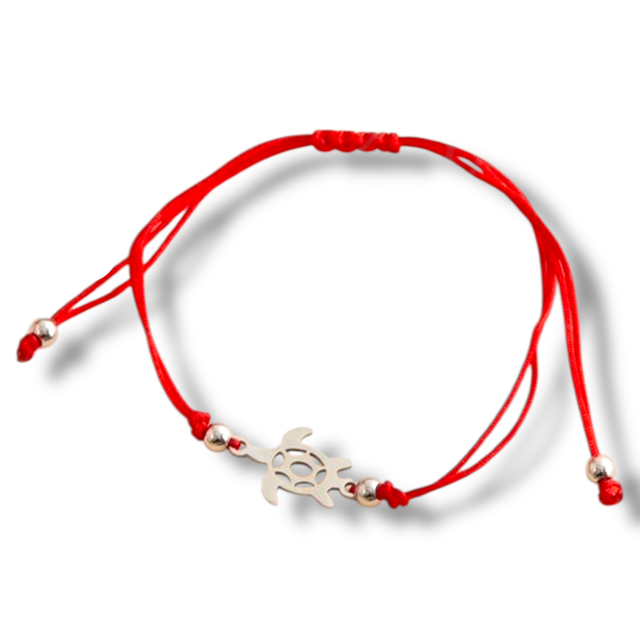 PULSERA ACERO HILO DIJE TORTUGA Y OLA, PAQUETE X 12