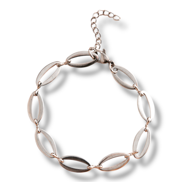 PULSERA ACERO ESLABONES ALARGADOS 