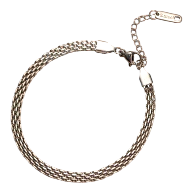 PULSERA ACERO CHATA 