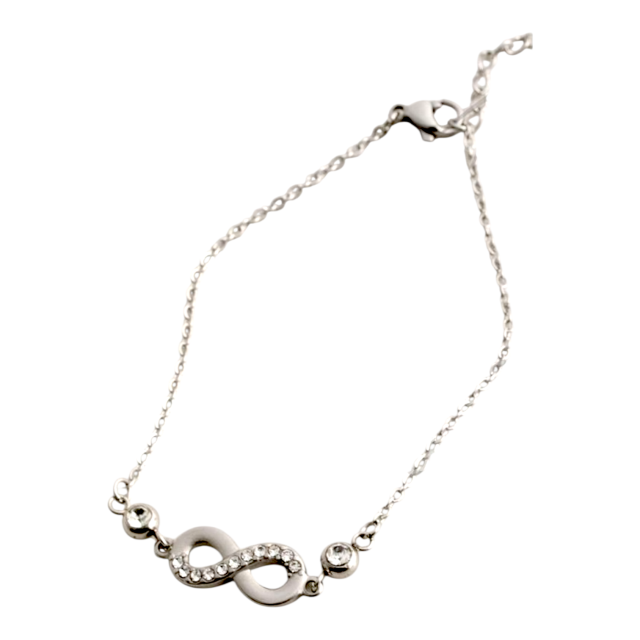 PULSERA ACERO DIJE INFINITO STRAS 
