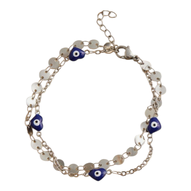 PULSERA ACERO DOBLE OJOS