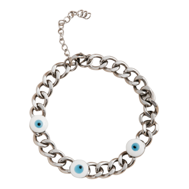 PULSERA ACERO GRUMMET OJOS