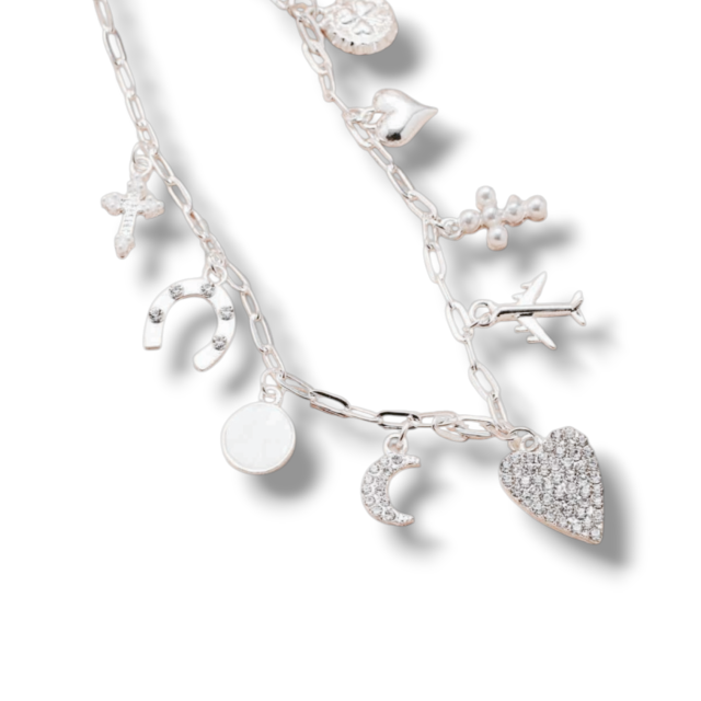 COLLAR ACERO BLANCO MULTIDIJES SUERTE