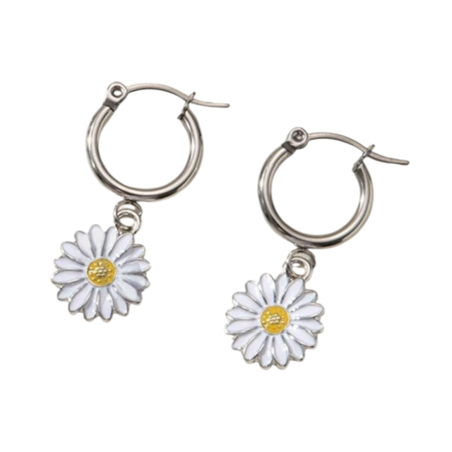 ARO ACERO ARGOLLA CON DIJE MARGARITA 