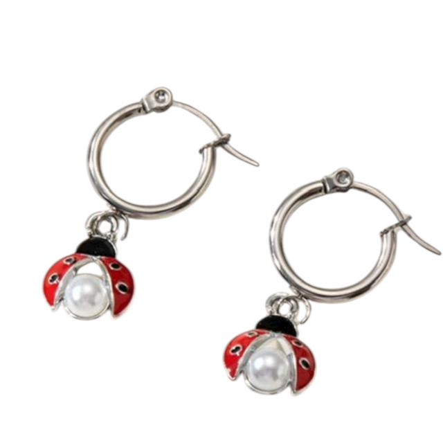 ARO ACERO ARGOLLA DIJE VAQUITA DE SAN ANTONIO 