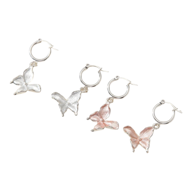 ARO ACERO BLANCO ARGOLLA MARIPOSA NACAR