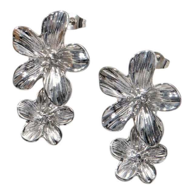 ARO ACERO PASANTE  DOBLE FLOR