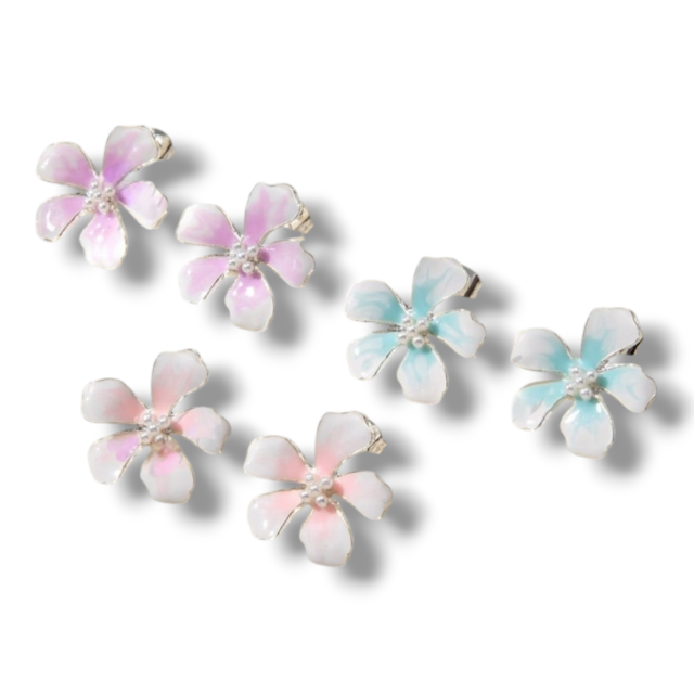 ARO ACERO BLANCO PASANTE FLOR