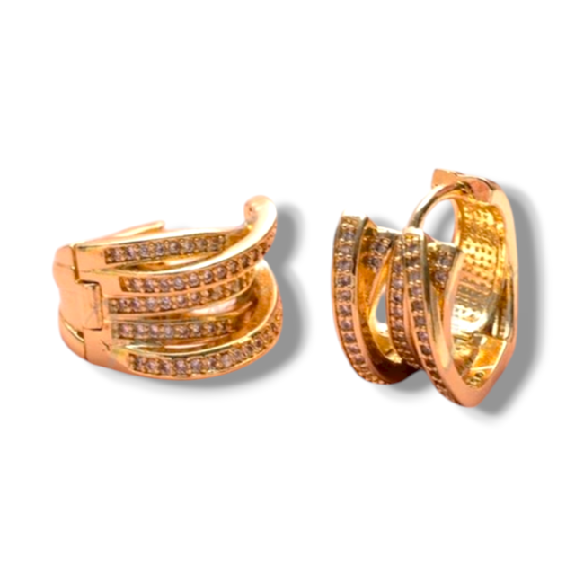 ARO BRONCE DORADO ARGOLLA ANCHA MICROPAVE