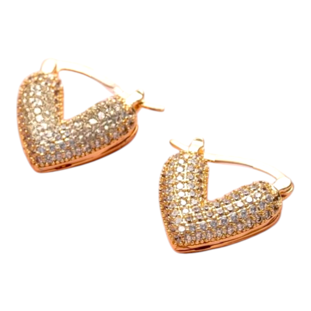 ARO BRONCE DORADO CORAZÓN MICROPAVE 