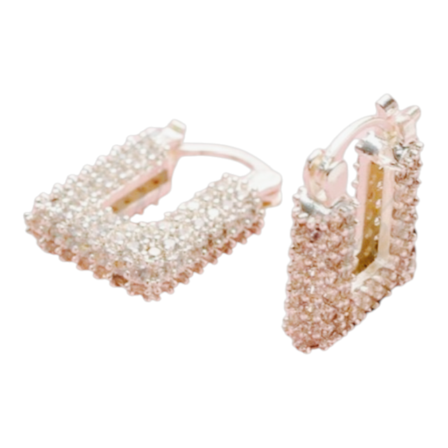 ARO BRONCE BLANCO ARGOLLA CUADRADA MICROPAVE