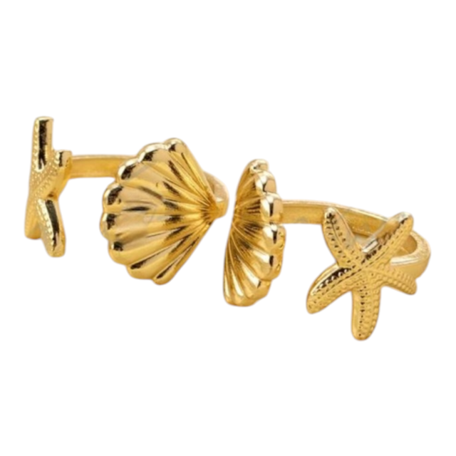 ANILLO ACERO DORADO MARINO