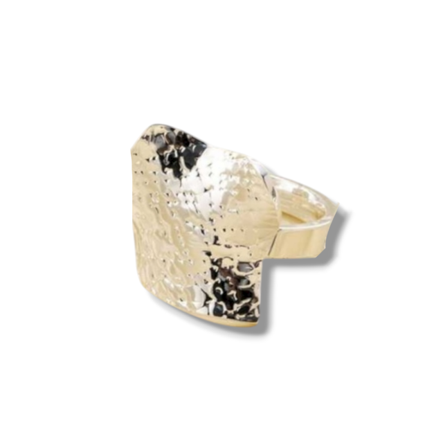 ANILLO ACERO BLANCHO CHAPÓN CUADRADO 