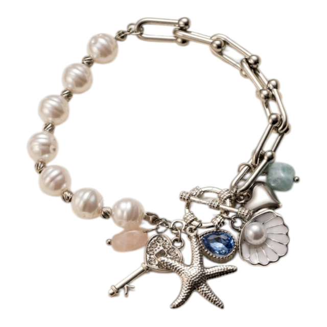 PULSERA ACERO COMBINADA PERLA MULTIDIJES