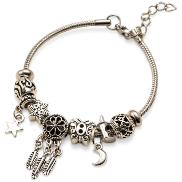 PULSERA ACERO CHARMS ATRAPASUEÑOS 