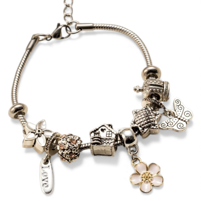 PULSERA ACERO CHARMS NATURALEZA