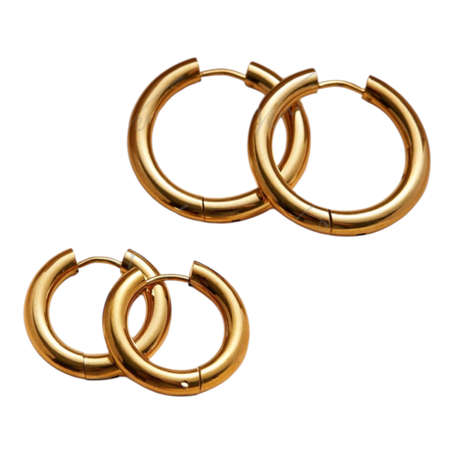 ARO ACERO DORADO ARGOLLA INFLADA CIERRE SF