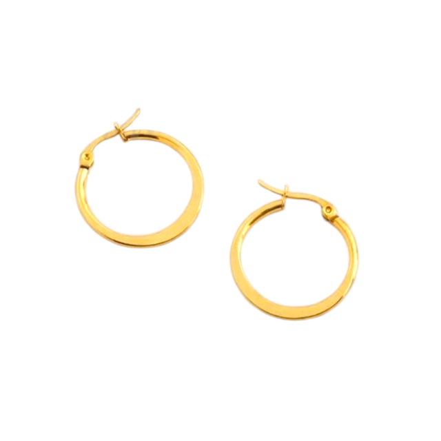 ARO ACERO DORADO ARGOLLA PLANA