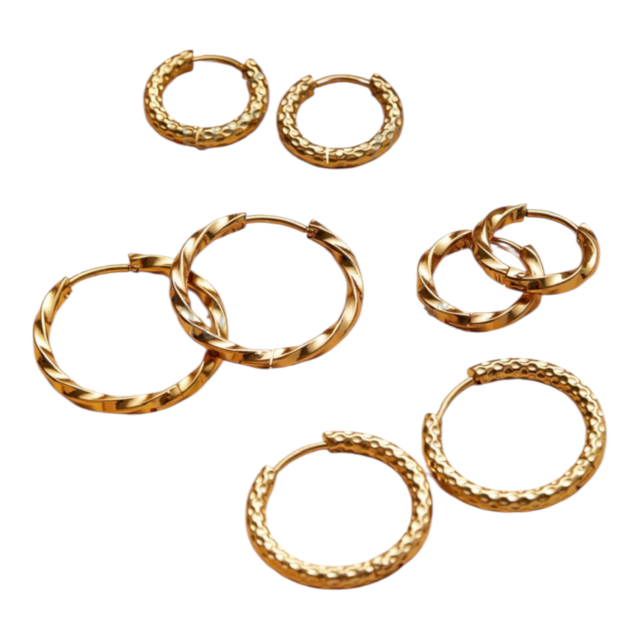 ARO ACERO DORADO ARGOLLA DISEÑO