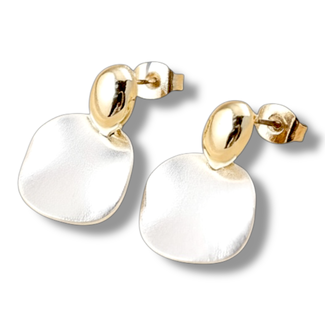 ARO PASANTE ACERO DORADO COLGANTE